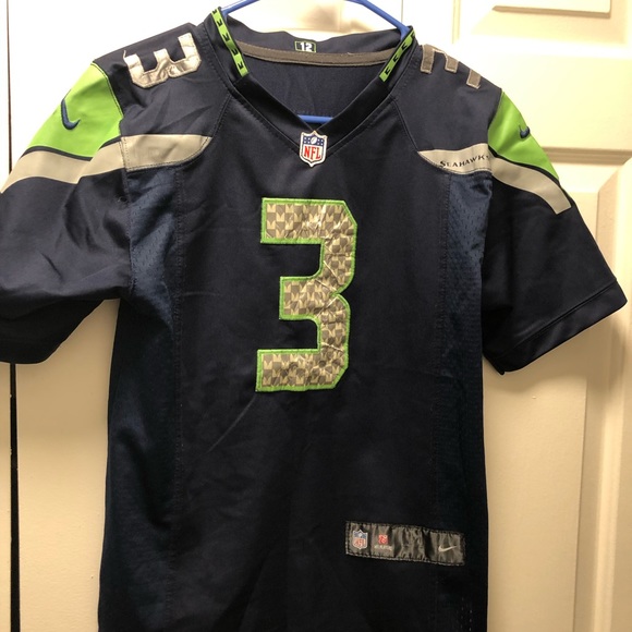 Nike On Field NFL Authentic Seattle Seahawks #3 Wilson Women's  Blue Jersey Sz M - Picture 3 of 12